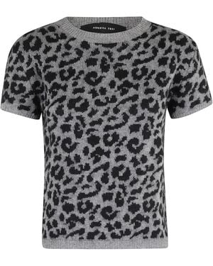 FEDERICA TOSI Crew Neck Manica Corta Maculata - Black