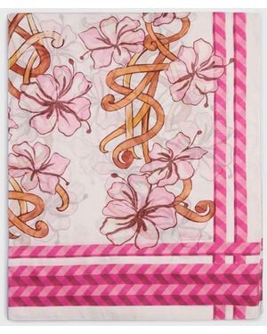 Borsalino Caftano With Flower Motif - Pink