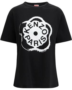 KENZO Boke Flower 2.0 Loose T-Shirt Cotton T-Shirts - Black