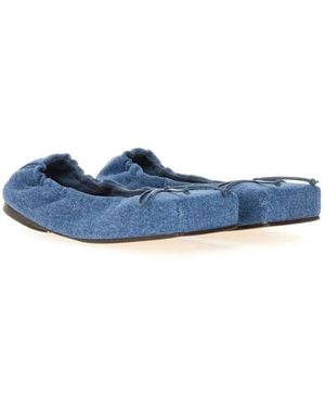 Jacquemus Square Dancer Lining: Lambskin Shoe - Blue
