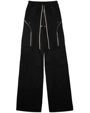 Rick Owens Trousers Heizer Belas Cotton - Black