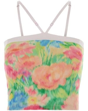 Prada Printed Cotton Top - Green