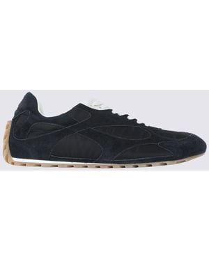 Bottega Veneta And Suede Orbit Flash Trainers - Blue