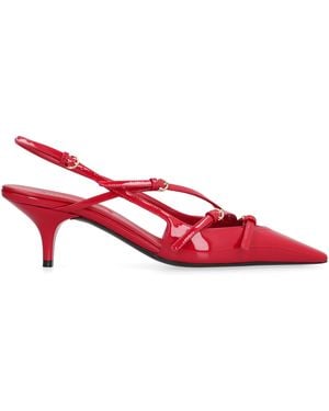 Miu Miu Patent Leather Slingback Pumps Calf - Red