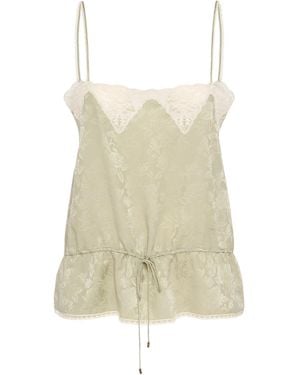 Chloé Silk Top With Floral Pattern - White