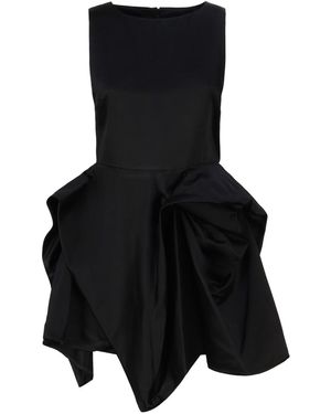 JW Anderson Asymmetric Draped Knit Dress - Black