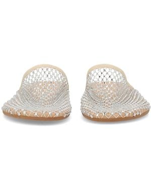 Alysi Mule Shoe With Rhinestones Polyester - White