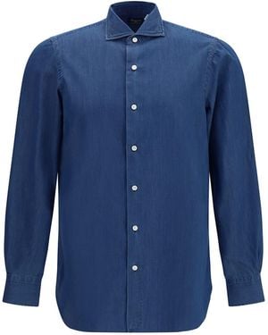 Finamore 1925 Napoli Shirt - Blue