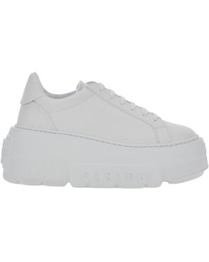 Casadei Sneakers Nexus Leather And Tech Fabric Sneakers - White