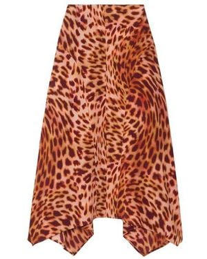 Stella McCartney Orange Silk Casual Dress - Brown