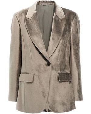 Brunello Cucinelli Cotton Blazer Clothing - Natural