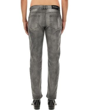 Balmain Regular Fit Jeans Cotton - Gray