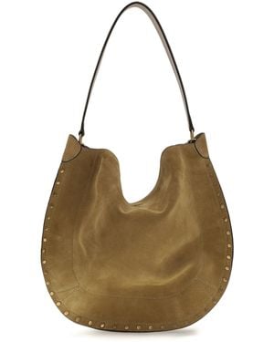 Isabel Marant Oskan Soft Shoulder Bag Calf Leather Bos Taurus - Metallic