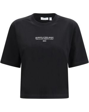 Off-White c/o Virgil Abloh Made On Earth, Designed On A Plane T-Shirt - Black