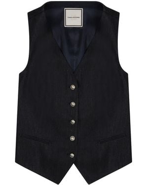 Tagliatore Linen Gilet Gracie Waistcoats & Gilets - Blue