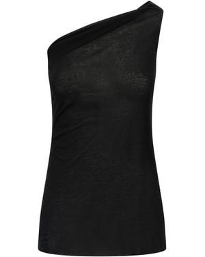 Rick Owens Viscose T-Shirt - Black