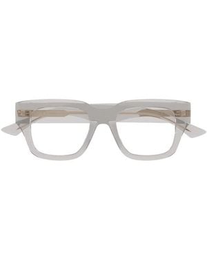 Bottega Veneta Eyeglasses Square Full Rim, Transparent Frame And Clear Demo Lens Bv1361O010 - Grey