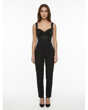 Dolce & Gabbana Elastane Sleeveles T-Shirt - Black