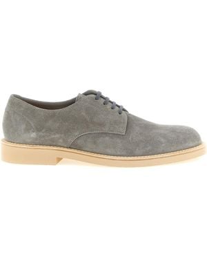 Brunello Cucinelli Leather Oxfords And Derbies Shoe - Grey