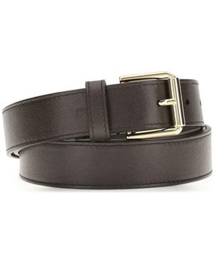 Givenchy Brown Calf Leather Bos Taurus Regular Belt - Grey