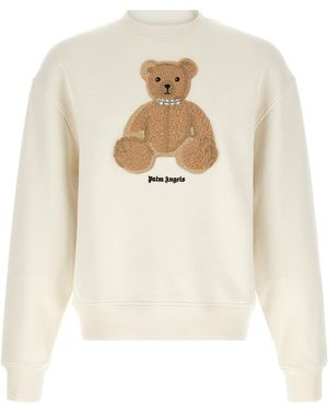 Palm Angels Bear Bouclé Sweatshirt - White