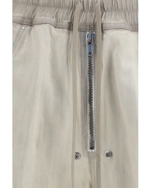 Rick Owens Trousers Wide Bela Denim Cotton Jean - Grey