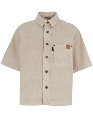 Haikure Shirt With Classic Collar - Natural