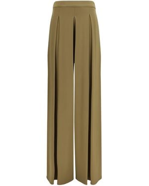 Max Mara Pure Viscose Technical Jersey Trousers Viscose; Polyamide; Elastane - Green