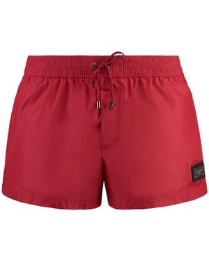 Dolce & Gabbana Nylon Swim Shorts - Red