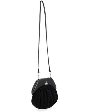 Vivienne Westwood Clutch Brooke Calf Leather Handbags - Black