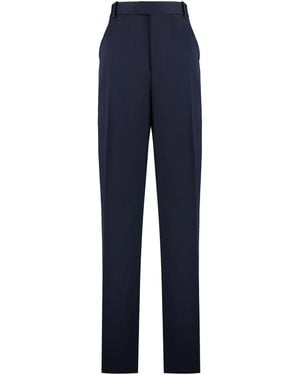 Bottega Veneta Tailored Wool Pants Cotton Trouser Suits - Blue