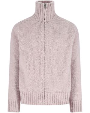 Jil Sander Zip Knit Jumper - Pink