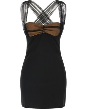 Nensi Dojaka 'Draped Padded Cup Mini' Dress - Black