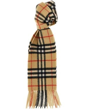 Burberry Cashmere Check Scarf - Metallic