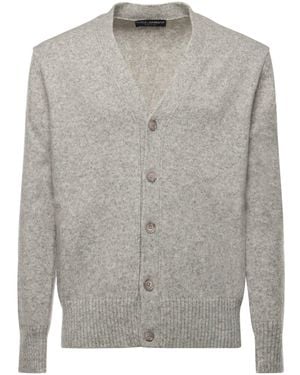 Dolce & Gabbana Wool Blend Cardigan - Gray
