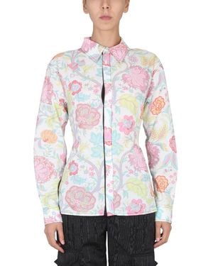 Marine Serre Floral Print Shirt - White
