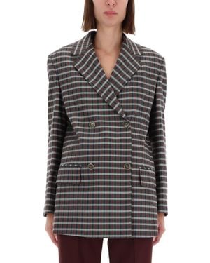 Etro Double-Breasted Jacket - Grey