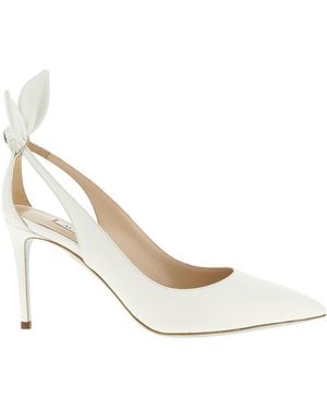 Aquazzura Bow Tie Court Shoes - White