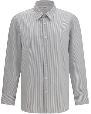 Saint Laurent Cotton Pattern Shirt - Grey