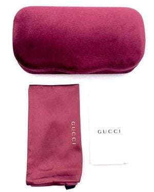 Gucci Gg1525O Linea Web 002 Havana Trasparent Recycled Acetate Occhiali Da Vista - Purple