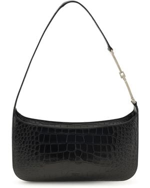 Tom Ford Small Crocodile-Print Shoulder Bag Calf Leather Bos Taurus - White