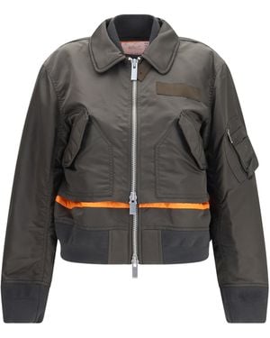Sacai Double-Zip Nylon Jacket - Grey