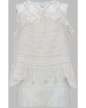 Isabel Marant Top Prisha Cotton Tops - White