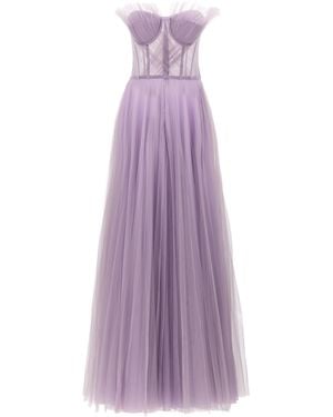 19:13 Dresscode Long Tulle Dress - Purple