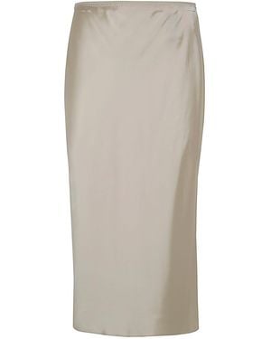 JOSEPH Isaak Skirt Silk Satin - Grey