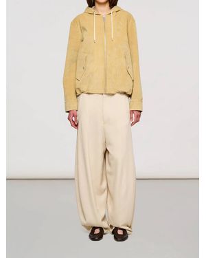 OOF WEAR Parka Velluto Laminato Cappotto - Natural