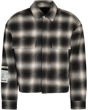 B1 Archive Checked Flannel Shirt Wool - Black