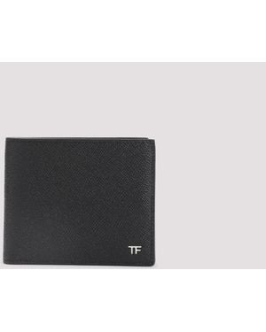 Tom Ford Wallet Calf Leather Smallleathergoods - Black