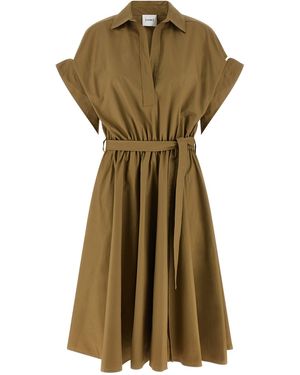 Nude Chemisier Dress - Metallic