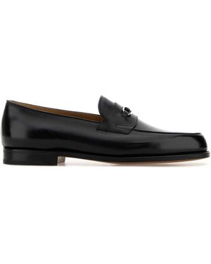 John Lobb Leather Loafers - Black